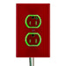 Bryant Hubbell Wiring Device-Kellems SNAPConnect Duplex Receptacle Hospital Grade 15A/125V LED Tamper-Resistant Red (SNAP8200RLTR)