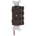 Bryant Hubbell Wiring Device-Kellems SNAPConnect Duplex Receptacle Hospital Grade 15A/125V Split Circuit Tamper-Resistant Brown (SNAP8200SCTRA)