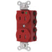 Bryant Hubbell Wiring Device-Kellems SNAPConnect Duplex Receptacle Hospital Grade 15A/125V Tamper-Resistant Red (SNAP8200RTRA)