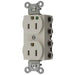 Bryant Hubbell Wiring Device-Kellems SNAPConnect Duplex Receptacle Hospital Grade 15A/125V USA Light Almond (SNAP8200LANA)