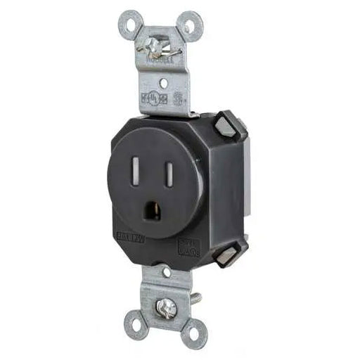 Bryant Hubbell Wiring Device-Kellems SNAPConnect Single Receptacle 5-15R 15A 125V Tamper-Resistant Black (SNAP5261BKTR)