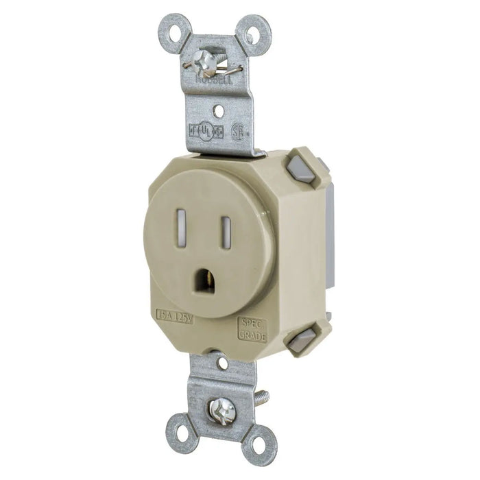 Bryant Hubbell Wiring Device-Kellems SNAPConnect Single Receptacle 5-15R 15A 125V Tamper-Resistant Ivory (SNAP5261ITR)