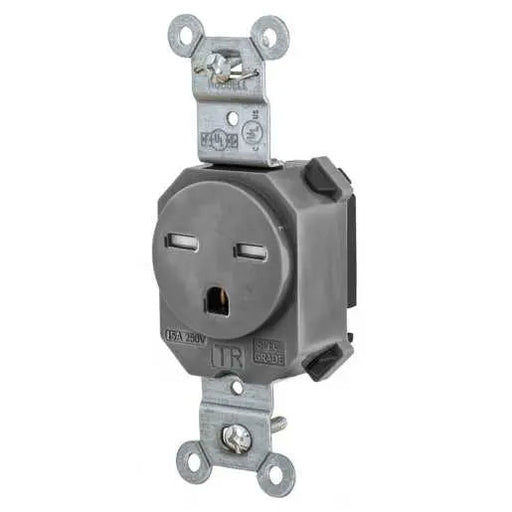 Bryant Hubbell Wiring Device-Kellems SNAPConnect Single Receptacle Tamper-Resistant 15A/250V Gray (SNAP5661GYTR)