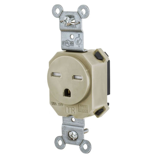 Bryant Hubbell Wiring Device-Kellems SNAPConnect Single Receptacle Tamper-Resistant 15A/250V Ivory (SNAP5661ITR)