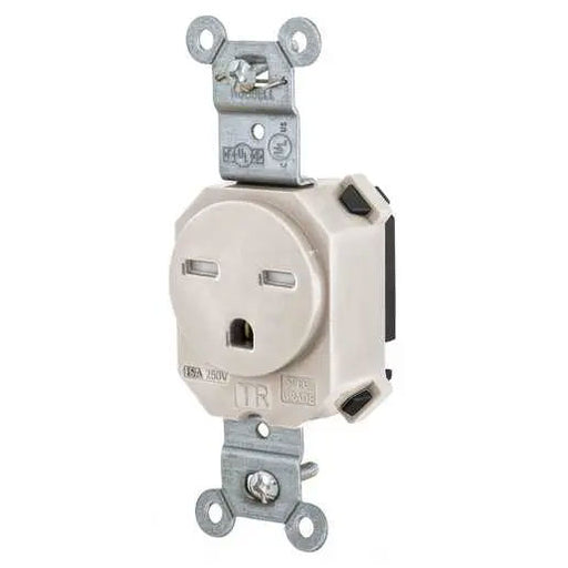 Bryant Hubbell Wiring Device-Kellems SNAPConnect Single Receptacle Tamper-Resistant 15A/250V Light Almond (SNAP5661LATR)