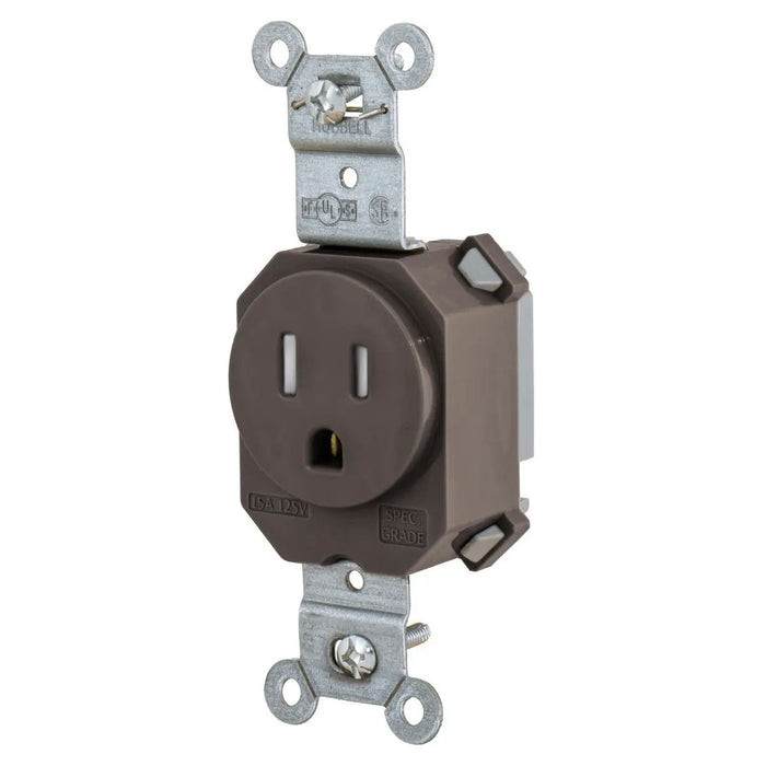 Bryant Hubbell Wiring Device-Kellems SNAPConnect Single Receptacle Tamper-Resistant 20A/250V Brown (SNAP5461TR)