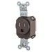 Bryant Hubbell Wiring Device-Kellems SNAPConnect Single Receptacle Tamper-Resistant 20A/250V Brown (SNAP5461TR)
