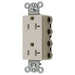 Bryant Hubbell Wiring Device-Kellems SNAPConnect Style Line Decorator Receptacle 20A/125V Tamper-Resistant Light Almond (SNAP2162LATRA)