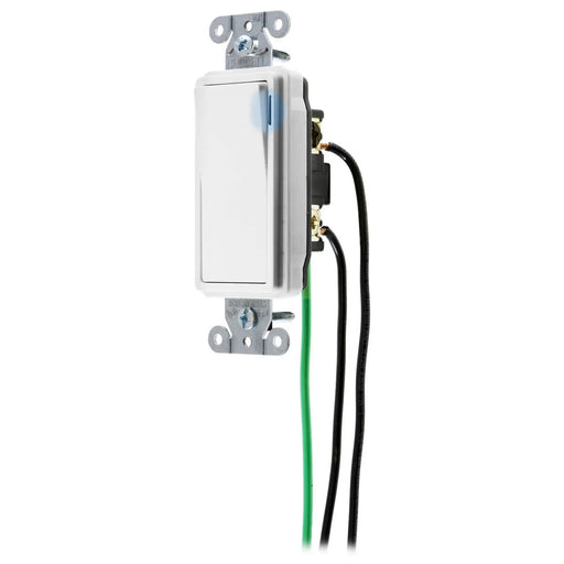 Bryant Hubbell Wiring Device-Kellems Switch Decorator 3-Way 20A 120/277V Illuminated White (DSL320ILW)