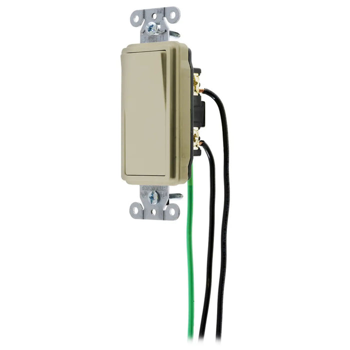 Bryant Hubbell Wiring Device-Kellems Switch Decorator Double Pole 20A 120/277V Ivory (DSL220I)