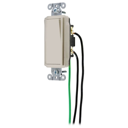 Bryant Hubbell Wiring Device-Kellems Switch Decorator Double Pole 20A 120/277V Light Almond (DSL220LA)