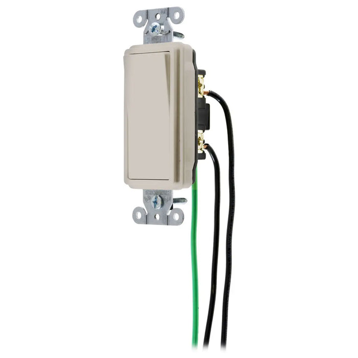 Bryant Hubbell Wiring Device-Kellems Switch Decorator Double Pole 20A 120/277V Light Almond (DSL220LA)