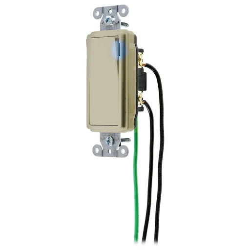 Bryant Hubbell Wiring Device-Kellems Switch Decorator Single Pole 20A 120/277V Illuminated Ivory (DSL120IL)