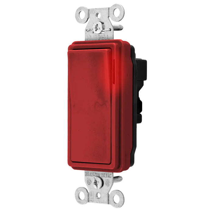 Bryant Hubbell Wiring Device-Kellems Switch SNAPConnect Decorator Single Pole Pilot Light 15A 120/277 Red North American (SNAP2101PLRNA)