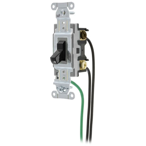 Bryant Hubbell Wiring Device-Kellems Switch Spec Grade 3-Way 20A 120/277V Black (CSL320BK)