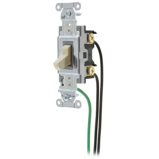 Bryant Hubbell Wiring Device-Kellems Switch Spec Grade Double Pole 15A 120/277V Ivory (CSL215I)