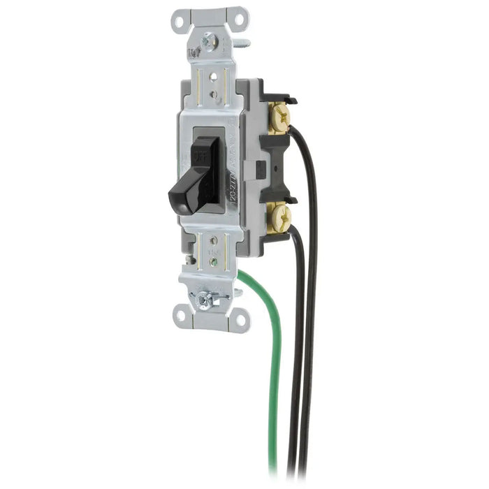 Bryant Hubbell Wiring Device-Kellems Switch Spec Grade Single Pole 15A 120/277V Black (CSL115BK)