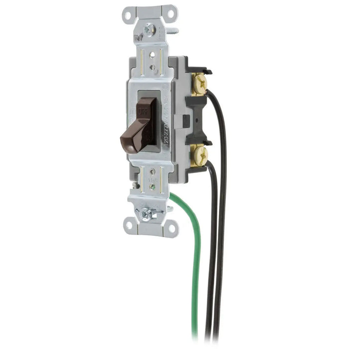 Bryant Hubbell Wiring Device-Kellems Switch Spec Grade Single Pole 15A 120/277V Brown (CSL115)