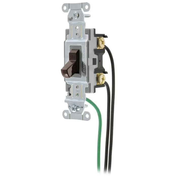 Bryant Hubbell Wiring Device-Kellems Switch Spec Grade Single Pole 20A 120/277V Brown (CSL120)