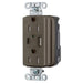 Bryant Hubbell Wiring Device-Kellems USB Charger SNAPConnect 15A 125V Duplex Receptacle 5A Port One Type A/One Type C Brown (SNAP15UAC)