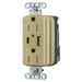 Bryant Hubbell Wiring Device-Kellems USB Charger SNAPConnect 15A 125V Duplex Receptacle 5A Port One Type A/One Type C Ivory (SNAP15UACI)