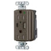 Bryant Hubbell Wiring Device-Kellems USB Charger SNAPConnect Hospital Grade 15A 125V Duplex Receptacle 5A-A And C Charger Ports Brown (SNAP8200UAC)