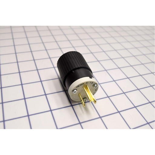 Bryant Industrial Grade 15A 125V 2-Pole 3-Wire Ground 5-15P Black Plug (BRY5266NP)