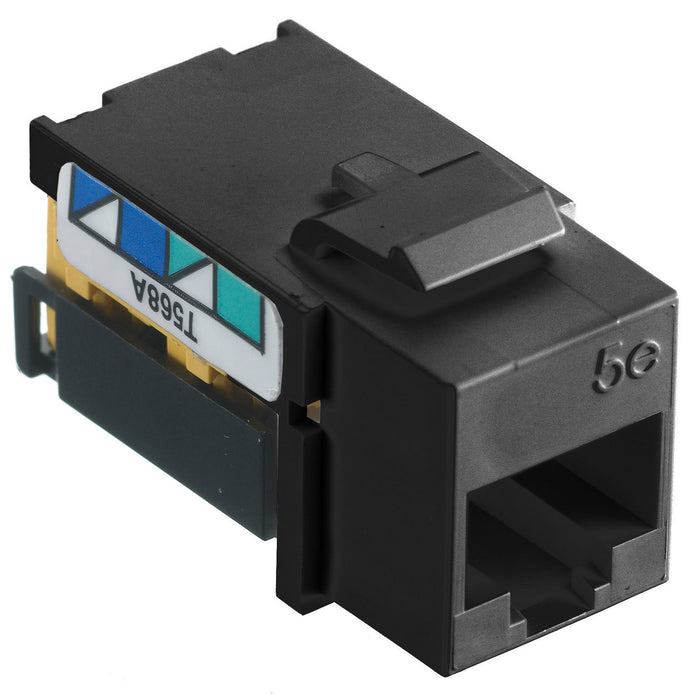 Bryant NetSelect Jack CAT5e 8 Position Universal A/B Black (NSJ5EBK)
