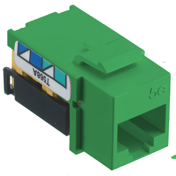 Bryant NetSelect Jack CAT5e 8 Position Universal A/B Green (NSJ5EGN)