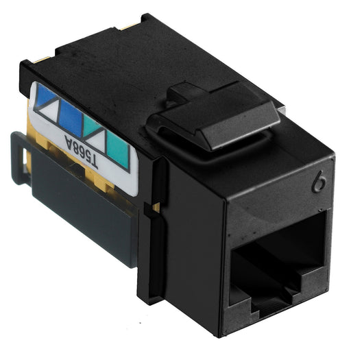 Bryant NetSelect Jack CAT6 8 Position Universal A/B Black (NSJ6BK)