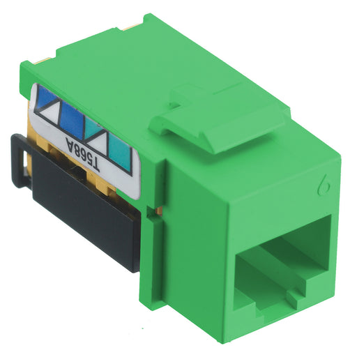 Bryant NetSelect Jack CAT6 8 Position Universal A/B Green (NSJ6GN)