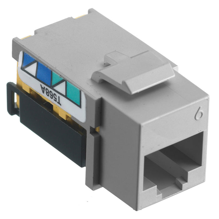 Bryant NetSelect Jack CAT6 8 Position Universal A/B Gray (NSJ6GY)