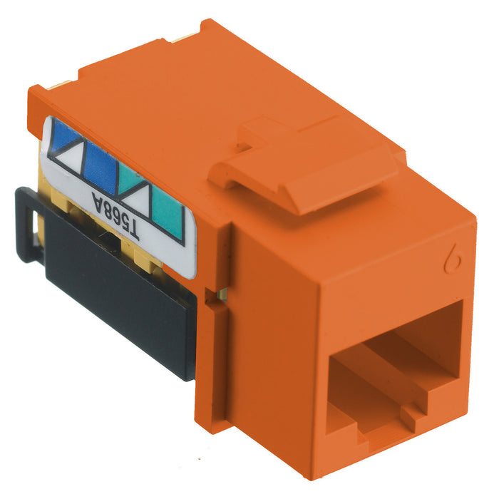Bryant NetSelect Jack CAT6 8 Position Universal A/B Orange (NSJ6OR)