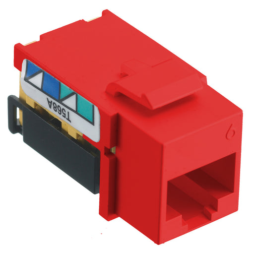 Bryant NetSelect Jack CAT6 8 Position Universal A/B Red (NSJ6R)