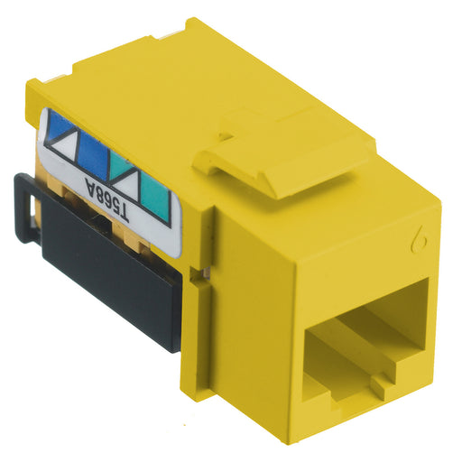 Bryant NetSelect Jack CAT6 8 Position Universal A/B Yellow (NSJ6Y)