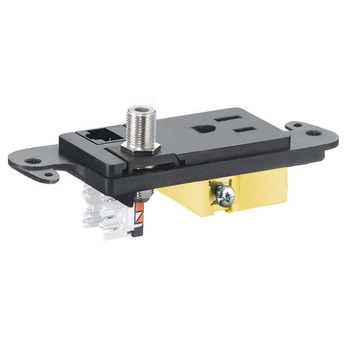 Bryant JLOAD 15A Media Outlet Tamper-Resistant Black (RJ650BKTR)