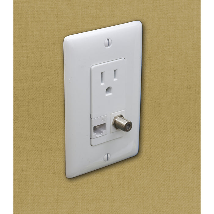 Bryant JLOAD 15A Media Outlet Tamper-Resistant White (RJ650WTR)