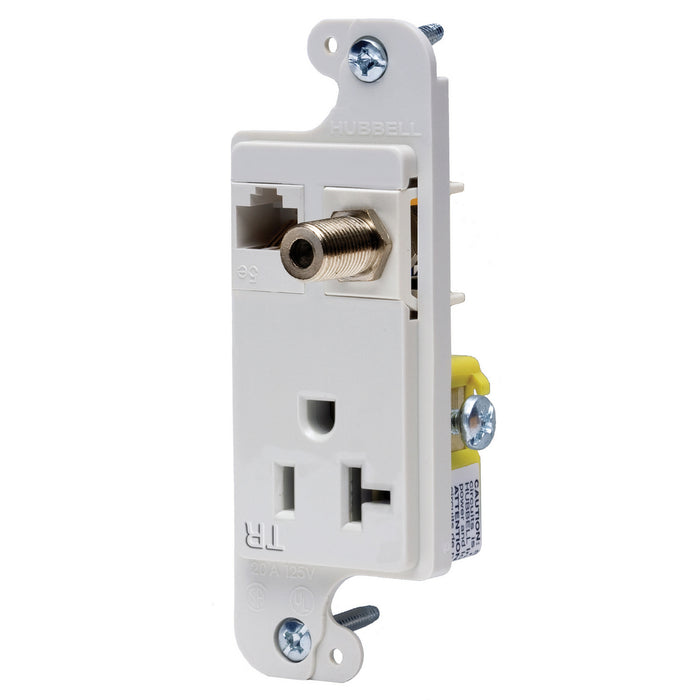 Bryant JLOAD 20A Media Outlet Tamper-Resistant White (RJ620WTR)