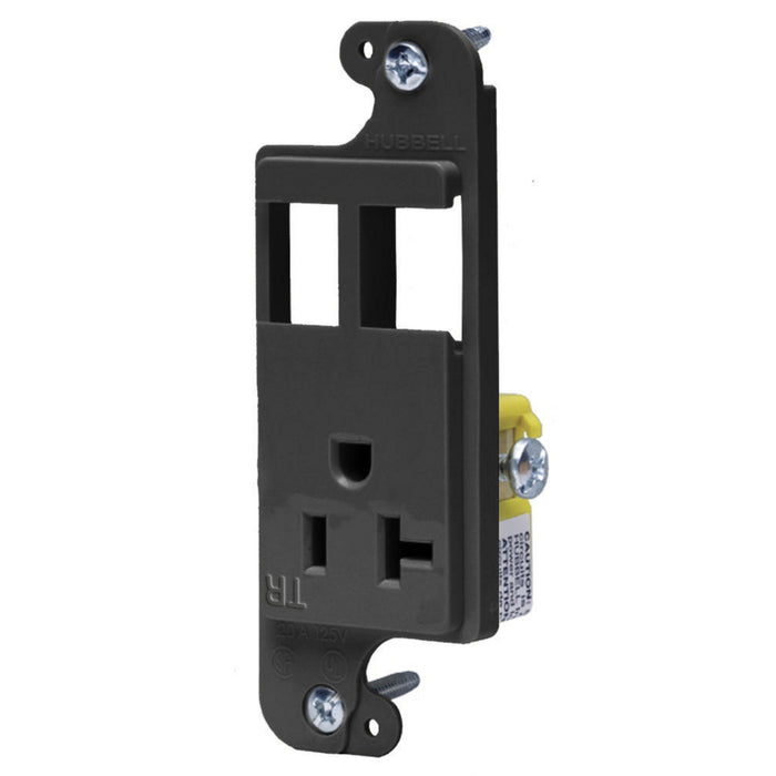 Bryant JLOAD 20A Receptacle Tamper-Resistant And 2 Ports Black (RJ62BKTR)