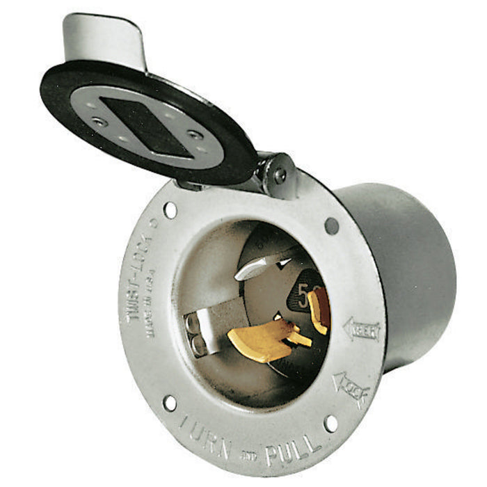 Bryant Locking Flanged Inlet 2P3W 50A 250/600V (3767)