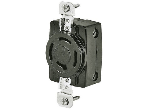 Bryant Locking Receptacle 3P4W 20A 3PH 250V Black (7410G)