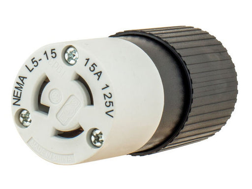 Bryant Locking Connector 15A 125V L5-15R Black And White CN (4732NCC)