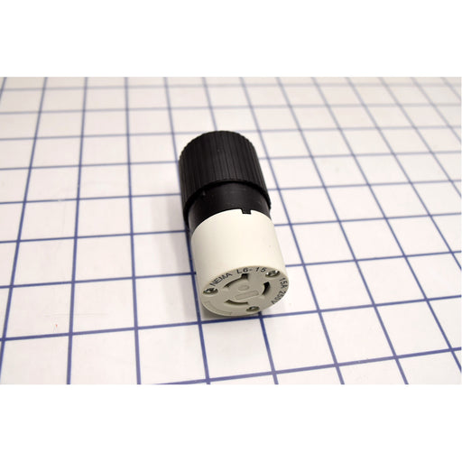 Bryant Locking Connector 15A 250V L6-15R Black And White (70615NC)