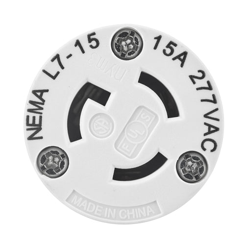 Bryant Locking Connector 15A 277V L7-15R Black And White (4779NC)