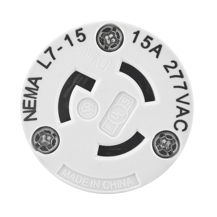 Bryant Locking Connector 15A 277V L7-15R Black And White (4779NC)