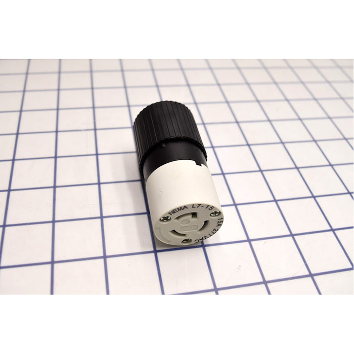 Bryant Locking Connector 15A 277V L7-15R Black And White (4779NC)