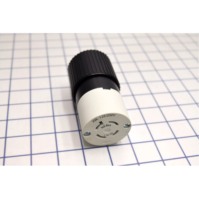 Bryant Locking Connector 20A 125/250V L14-20R Black And White (71420NC)