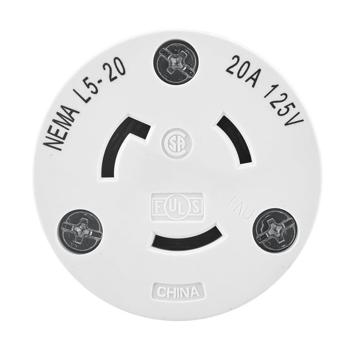 Bryant Locking Connector 20A 125V L5-20R Black And White (70520NC)