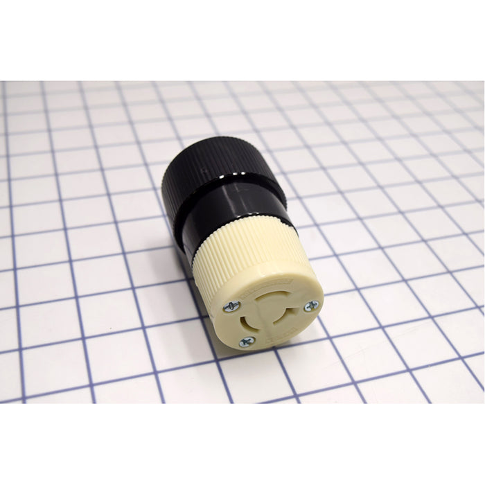 Bryant Locking Connector 20A 250V 2P3W Black And White (7314)
