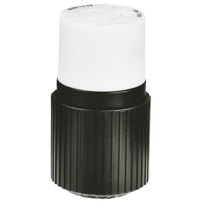 Bryant Locking Connector 20A 250V L6-20R Black And White (70620NC)